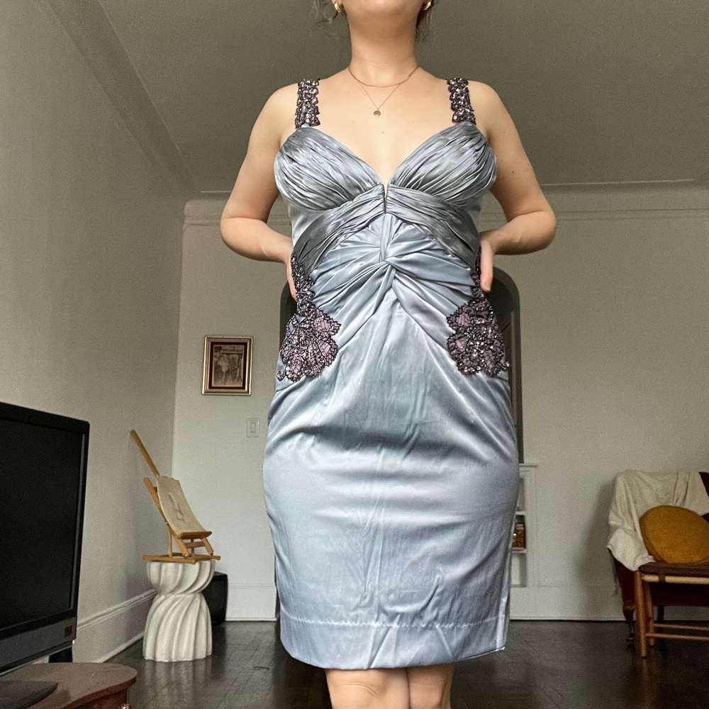 Blue Mandalay Dress with Purple Detailing